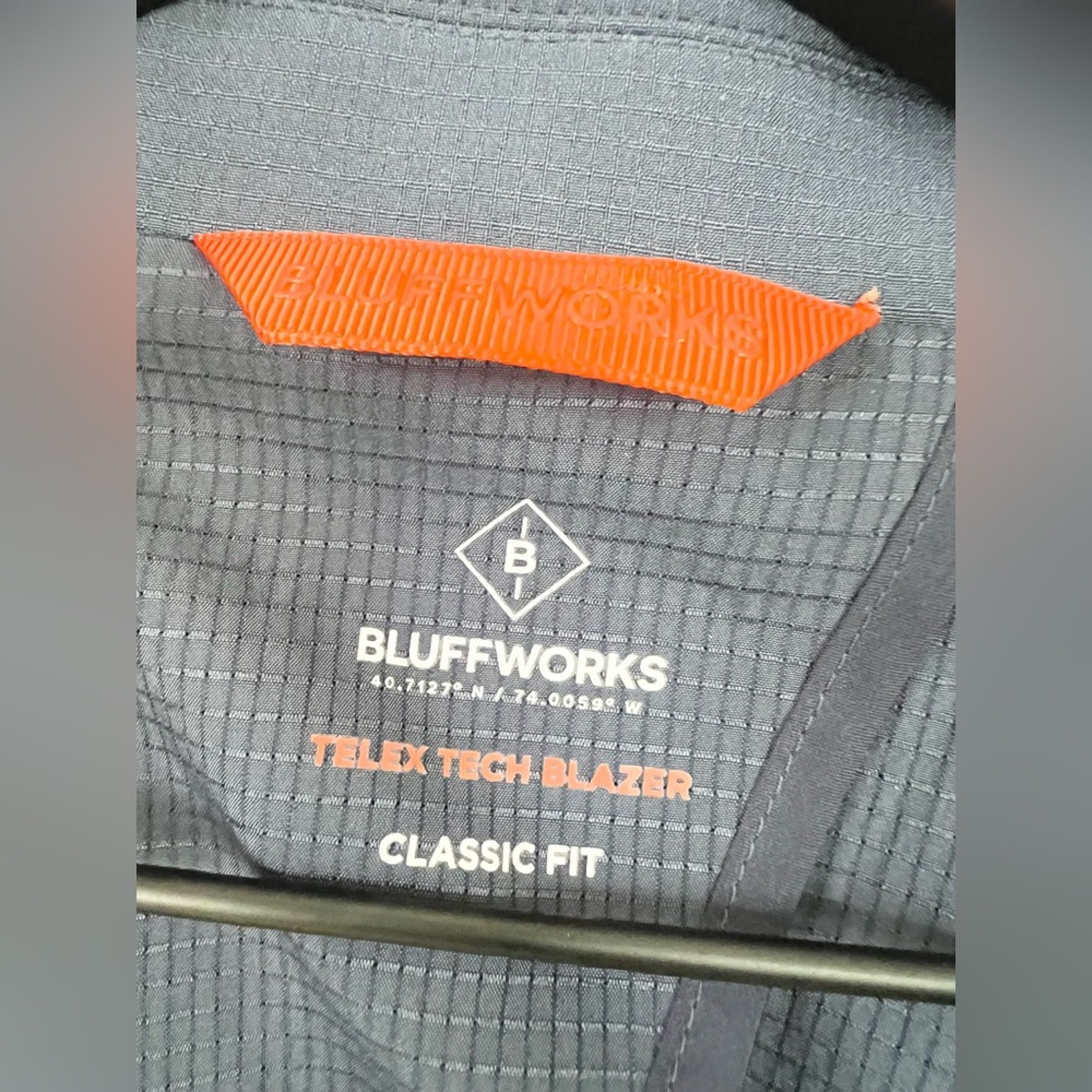 Bluffworks Men Telex Tech Blazer Blue Lightweight Travel Professional Sporty 48r — image 4 of 8